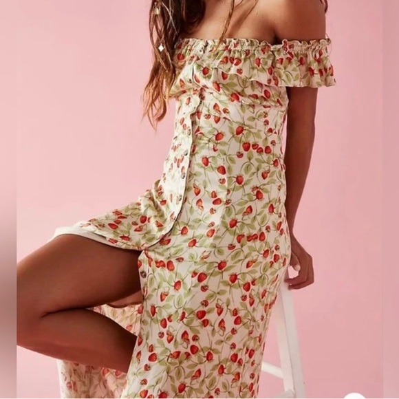 Free People She's A Dream Midi Dress Berry Blue - Picture 4 of 8